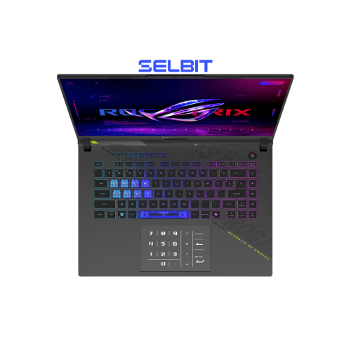 Игровой ноутбук ASUS ROG Strix G16, Ryzen 9 9955HX3D, RTX 5070 Ti, IPS 2.5K 240Гц, RAM 16ГБ, SSD 1ТБ, G614FR, Windows 11 Home, Русская гравировка, Серо-зелёный