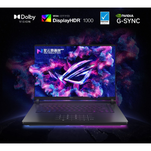 Игровой ноутбук Asus Rog Strix G16 Pluse 275 Ultra 9 275HX, IPS 2.5K 240Гц, RTX 5070 Ti, RAM 16ГБ, SSD 1ТБ, G615LR, Windows 11 Home, Русская гравировка, Черный